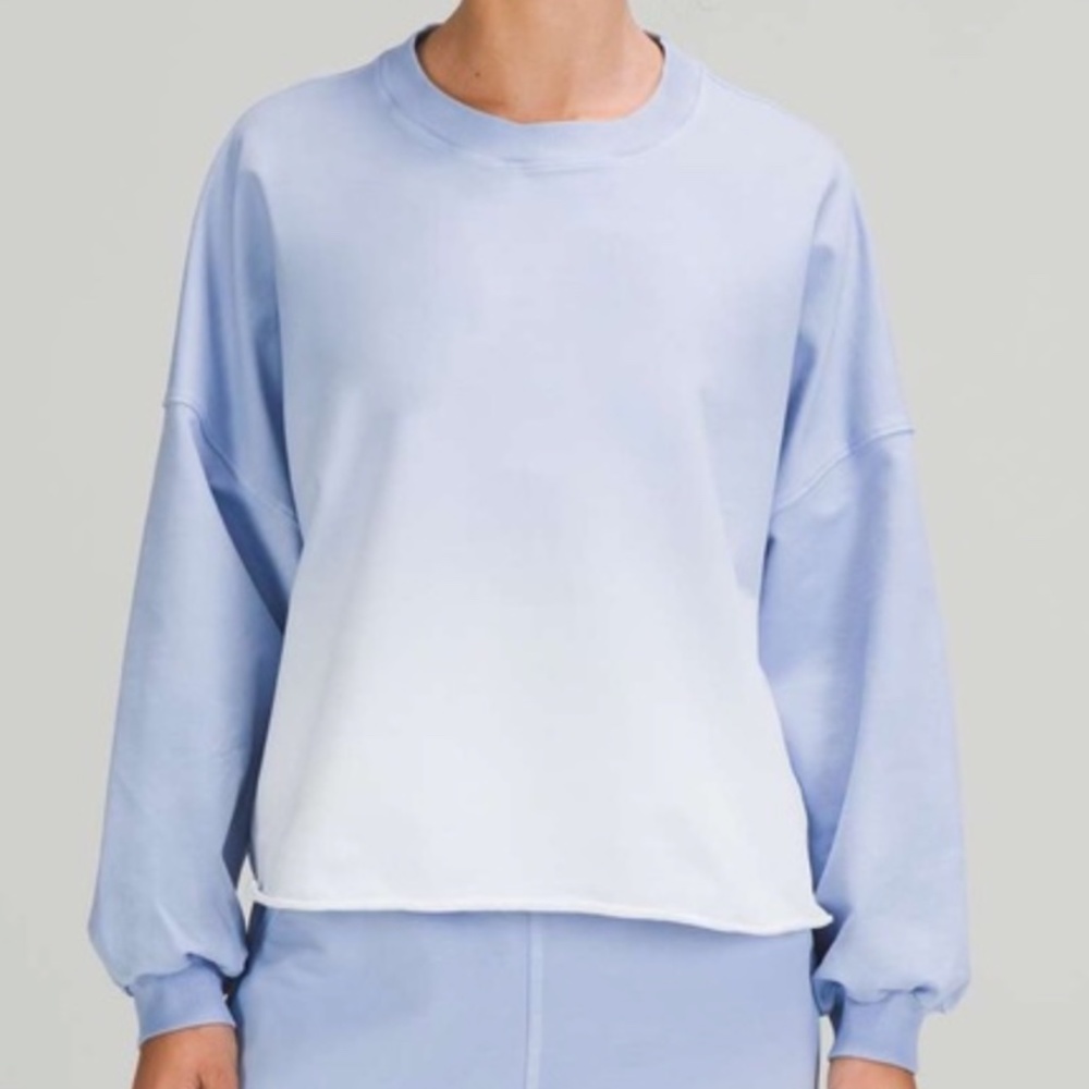 Lululemon Light Blue Gradient Crewneck Sweatshirt size 18